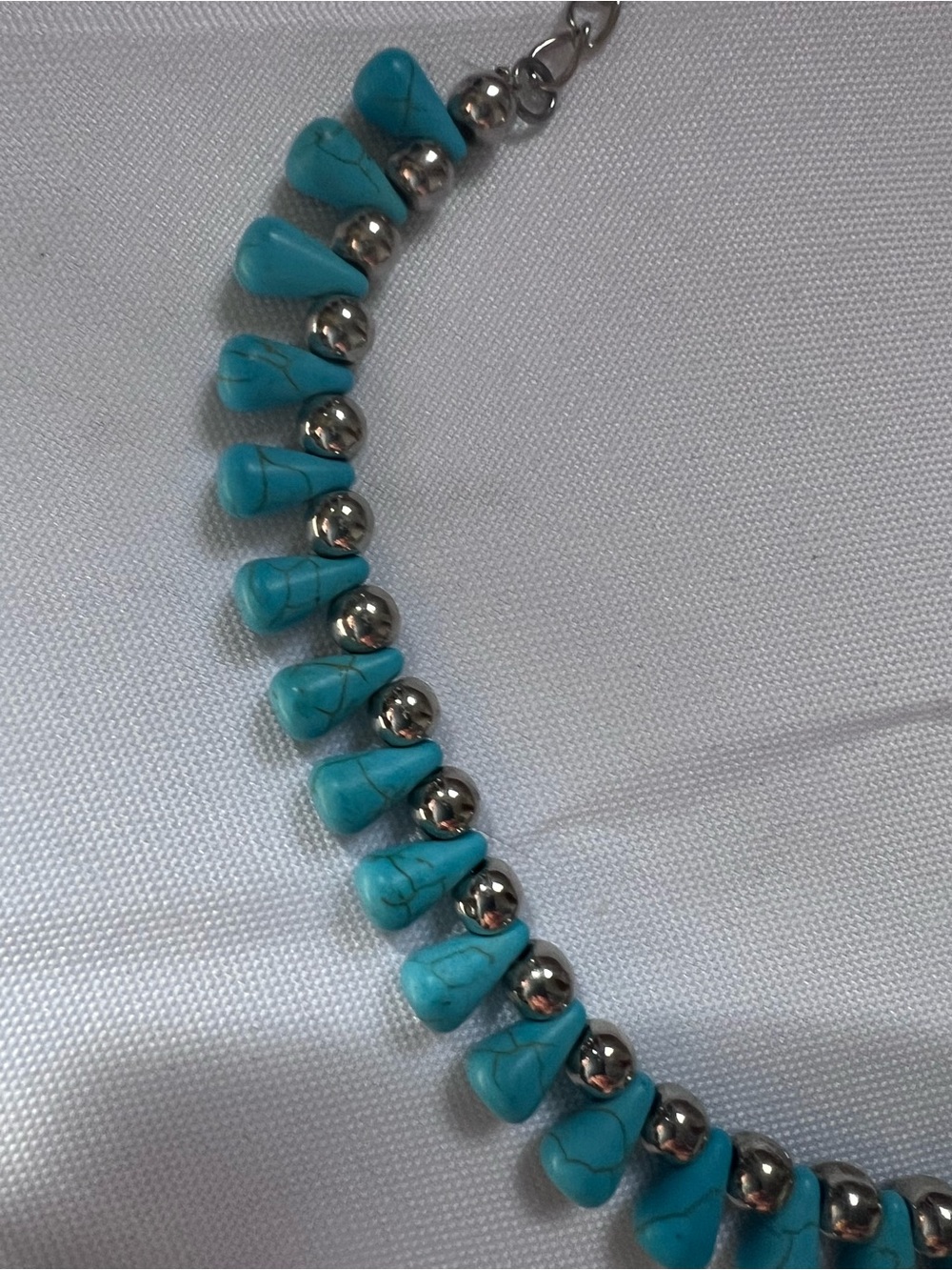 Paparazzi Turquoise Teardrop Statement Necklace & Earrings Set NWT - Picture 4 of 5